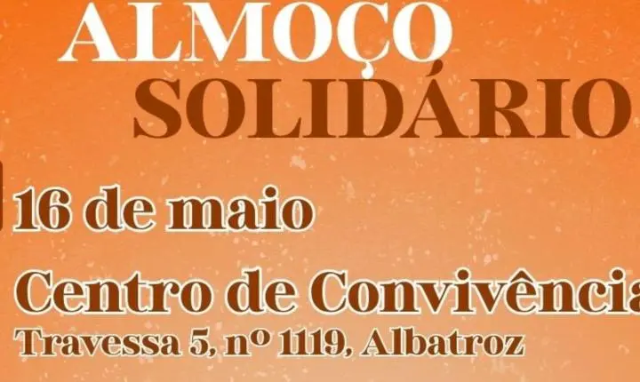 Almoço Solidário ocorre neste sábado no Centro de Convivência em Imbé