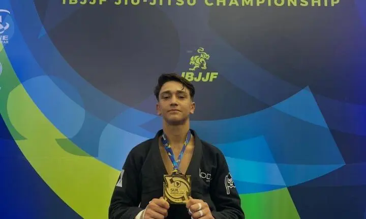 Atleta da Alliance Jiu-Jitsu de Tramandaí brilha no cenário internacional e conquista título no Sul-Americano
