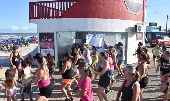 Aulão de dança movimentou a  beira-mar de Imbé