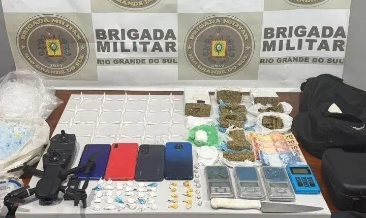 BM prende homem com mais de 1 kg de drogas e drone em Arroio do Sal
