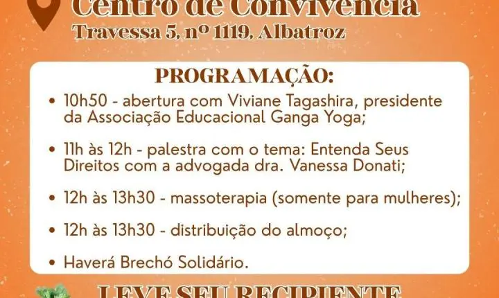 Centro de Convivência de Imbé recebe ação de Almoço Solidário