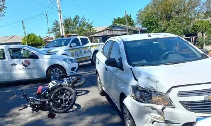 Colisões e atropelamento deixam motociclista e criança feridos em Osório 