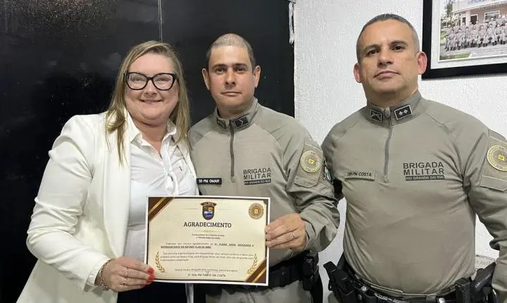 Empresários e autoridades são homenageados pela Brigada Militar em cerimônia realizada em Imbé