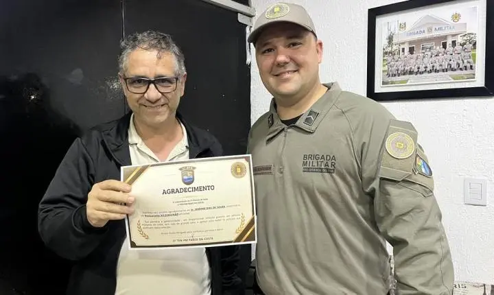 Empresários e autoridades são homenageados pela Brigada Militar em cerimônia realizada em Imbé