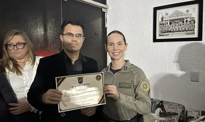 Empresários e autoridades são homenageados pela Brigada Militar em cerimônia realizada em Imbé