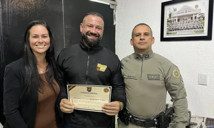 Empresários e autoridades são homenageados pela Brigada Militar em cerimônia realizada em Imbé