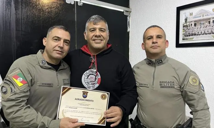 Empresários e autoridades são homenageados pela Brigada Militar em cerimônia realizada em Imbé