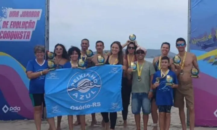 Escola Peixinho Azul brilha em Santa Catarina e conquista medalhas no Circuito Oceon
