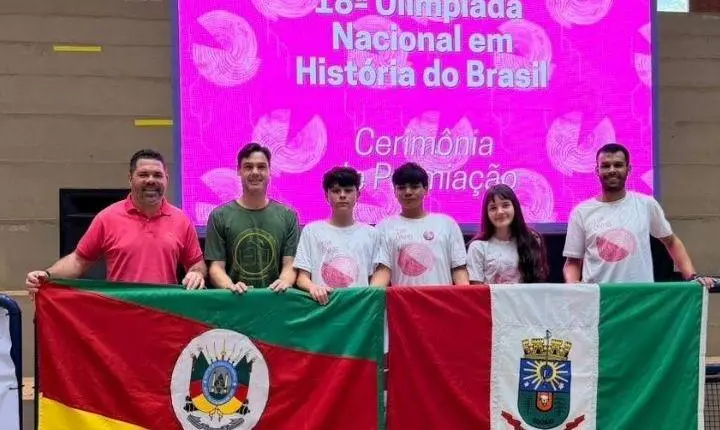 Estudantes de Osório conquistam medalha de cristal na Olimpíada Nacional em História do Brasil
