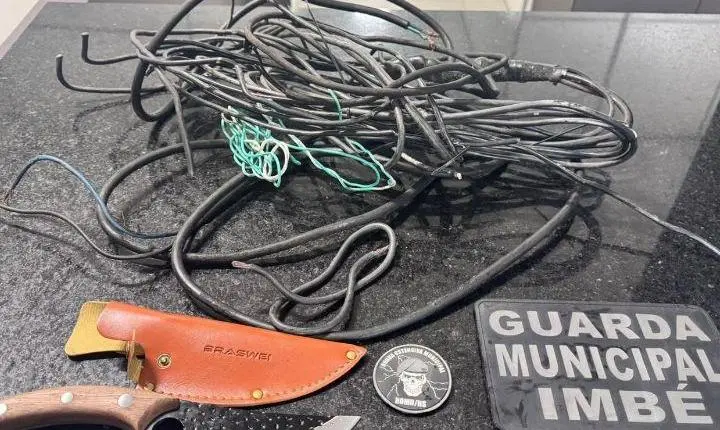 Guarda Municipal de Imbé prende homem por furto de fios
