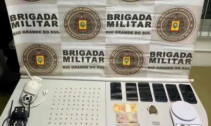 Homem é preso com 140 porções de crack durante abordagem da Brigada Militar em Osório