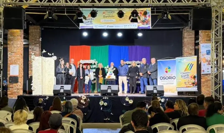 Homenagens e premiação de vencedores de concurso literário marcam a abertura oficial da 40ª Feira do Livro de Osório