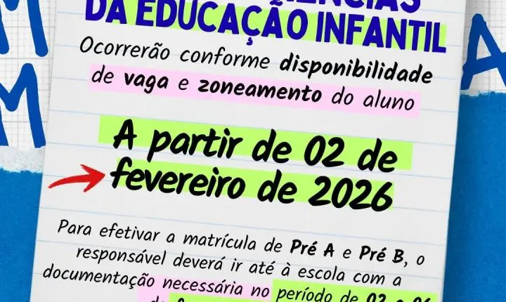 Imbé divulga calendário de matrículas, rematrículas e transferências para o ano letivo de 2026