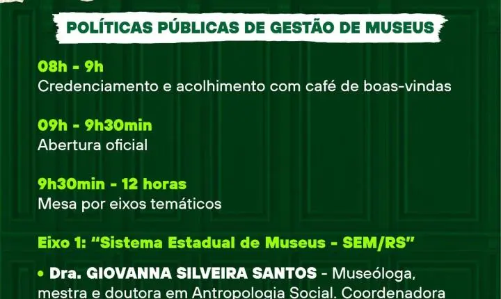 📝 Inscrições abertas para o 3º Encontro Regional de Museus em Santo Antônio da Patrulha!