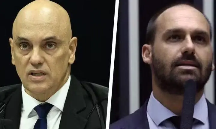 Moraes determina inclusão de nome de Eduardo Bolsonaro no banco de mandados de prisão