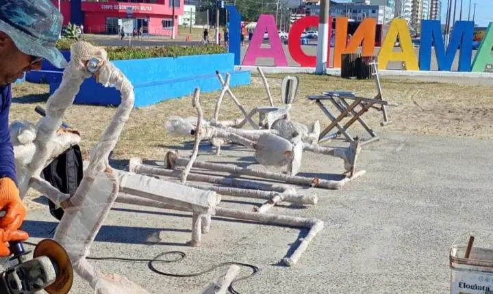 🏋️‍♂️ Novos aparelhos de ginástica são instalados na Beira-Mar de Tramandaí