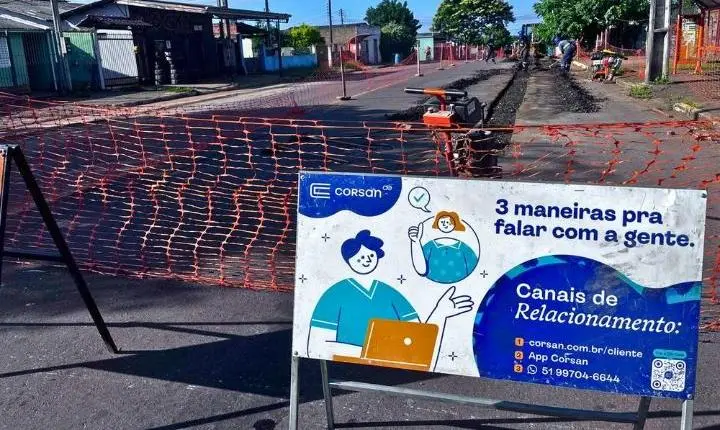 Obras e ações em municípios do Litoral mobilizam equipes da Corsan nesta semana