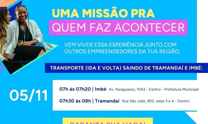 Prefeitura de Imbé abre inscrições para missão empresarial gratuita rumo à Feira do Empreendedor
