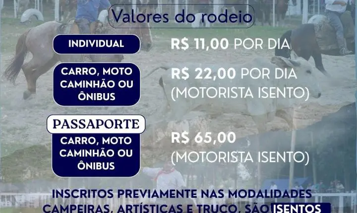 Prefeitura de Imbé divulga valores de entrada para o XIX Rodeio Crioulo Internacional de Imbé
