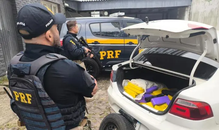 PRF prende traficante com 225 kg de maconha em Torres