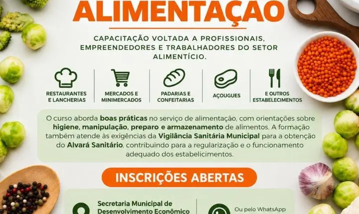 Qualifica Imbé abre inscrições para curso de Boas Práticas para o Serviço de Alimentação