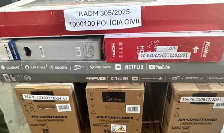 Receita Federal destina mercadorias para Polícia Civil do Rio Grande do Sul