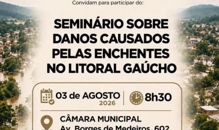 Santo Antônio da Patrulha recebe seminário sobre os impactos das enchentes no Litoral Gaúcho.