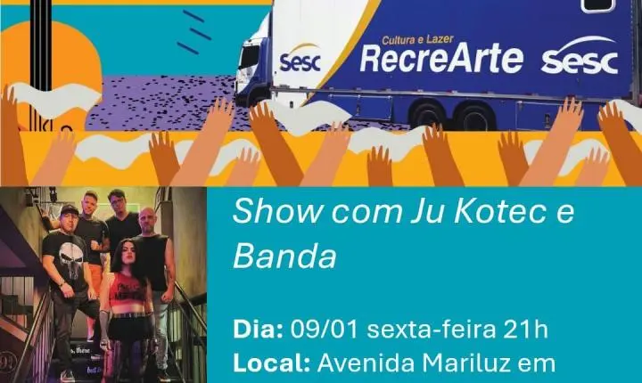 Shows de Verão iniciam a temporada musical de 2026 em Mariluz em Imbé