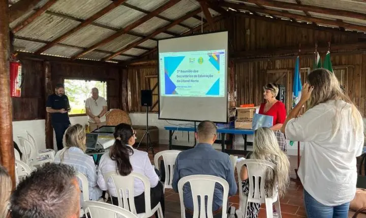 Talentos das oficinas do CEMEI são apresentados na 3ª Reunião de Secretários de Educação do Litoral Norte