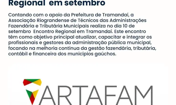 📚 Tramandaí recebe Encontro Regional da Artafam em setembro