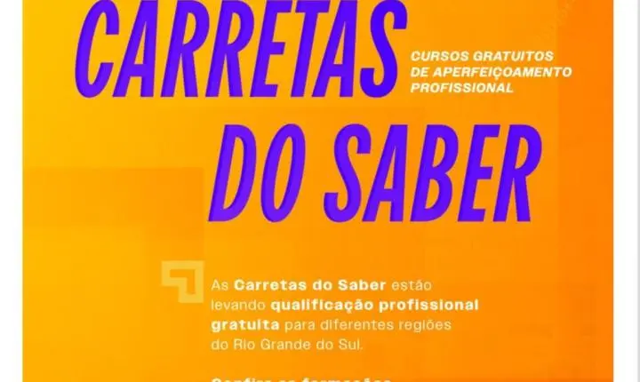 Última semana para inscrições no curso gratuito Carreta do Saber em Imbé