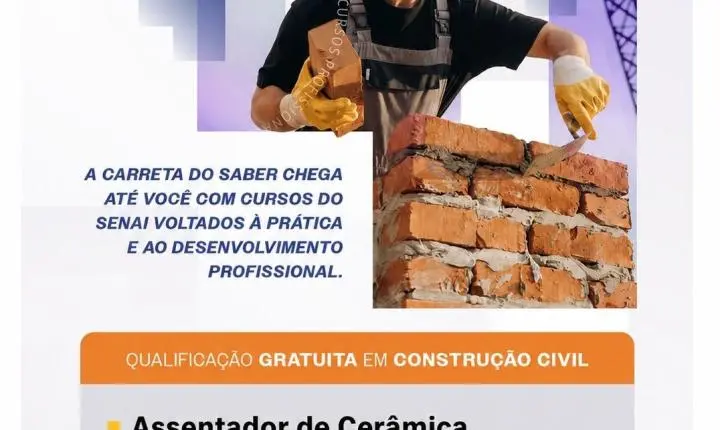 Última semana para inscrições no curso gratuito Carreta do Saber em Imbé