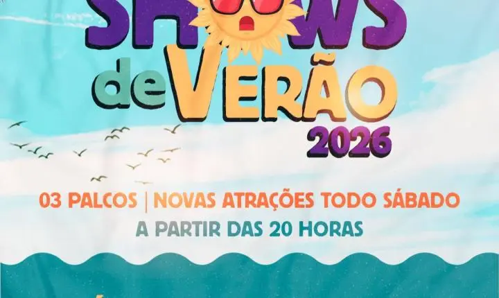 🎶☀️ Vem aí o Shows de Verão 2026 em Tramandaí! 🌊🎤