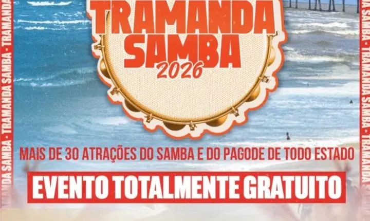 🎶🥁 Vem aí o Tramanda Samba 2026! 🌊🎉